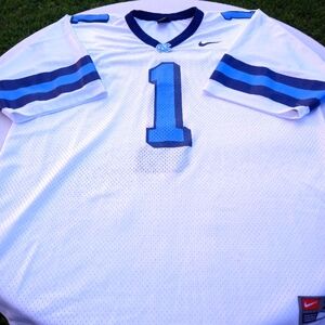 🌬️🌊#1 Ronald Curry Away White UNC Nike Football Jersey.
